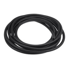 16.4ft Split Corrugated Conduit Tube for Garden Office Black 7 x 10 mm 