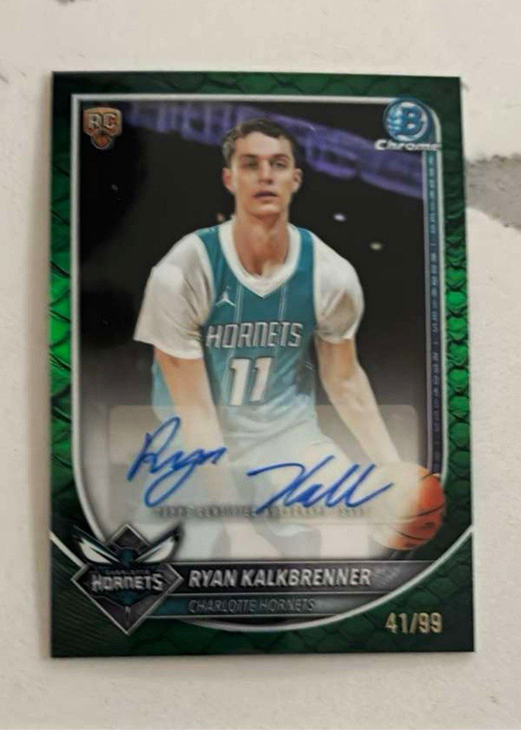Topps 2025-26 Chrome Ryan Kalkbrenner TCAR-RK Rookie Auto Green Refractor /99