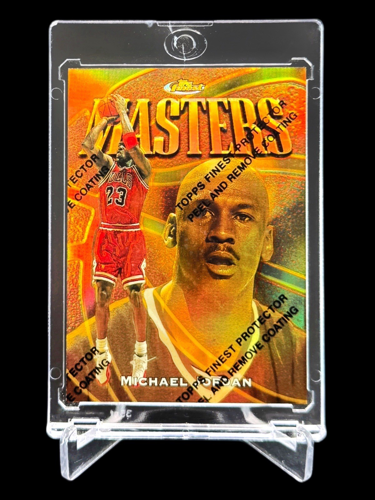 1997/98 Topps Finest MICHAEL JORDAN /289 GOLD REFRACTOR “MASTERS” SSP #154 RARE