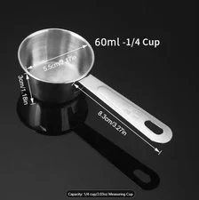 1pc Stainless Steel Pet Food Measuring Scoop, Precise Portion Control 2.03oz