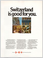 Switzerland Swissair Zurich Geneva Fondue Cuisine 1978 Vintage Print Ad