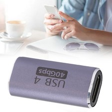 Type C Female To Female Adapter Aluminum Alloy 40Gbps 100W Coupler Extender New