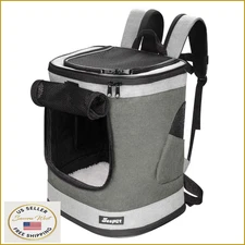 JESPET GOOPAWS Pet Backpack Carrier for Small Dog Puppy Travel Hiking Soft