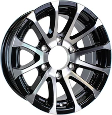 eCustomrim Aluminum Boat Camper Trailer Rim Wheel 6 Lug 15" Avalanche Black