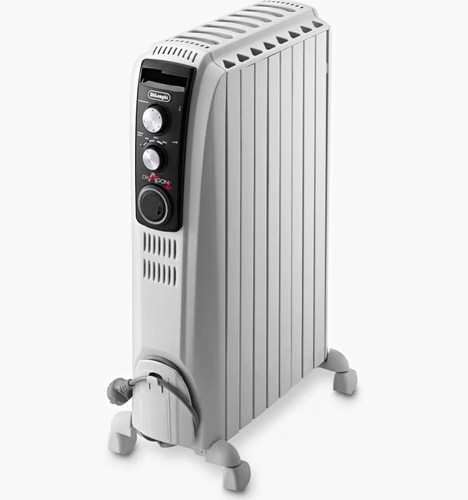 De'Longhi Dragon 4 TRD40820T Oil Filled Radiator- White, 2 KW