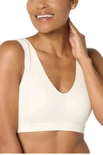 Breezies Women's Seamless Jacquard Back Smoothing Bra Vanilla