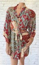 Josie Natori Collage Happi Coat Bohemian Kimo...