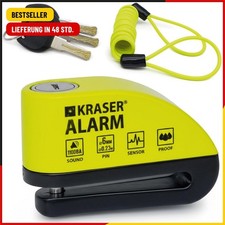 KRASER WA6Y Bremsscheibenschloss mit Alarm 110 dB, Verst&auml;rkt, 3 Schl&uuml;ssel (2 Ers