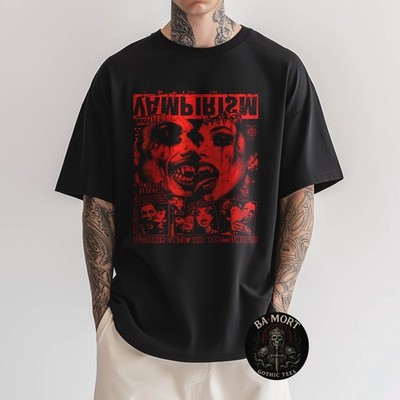 Y2K Horror Gothic Emo Vampire Couple Alt Goth Punk Grunge T-Shirt