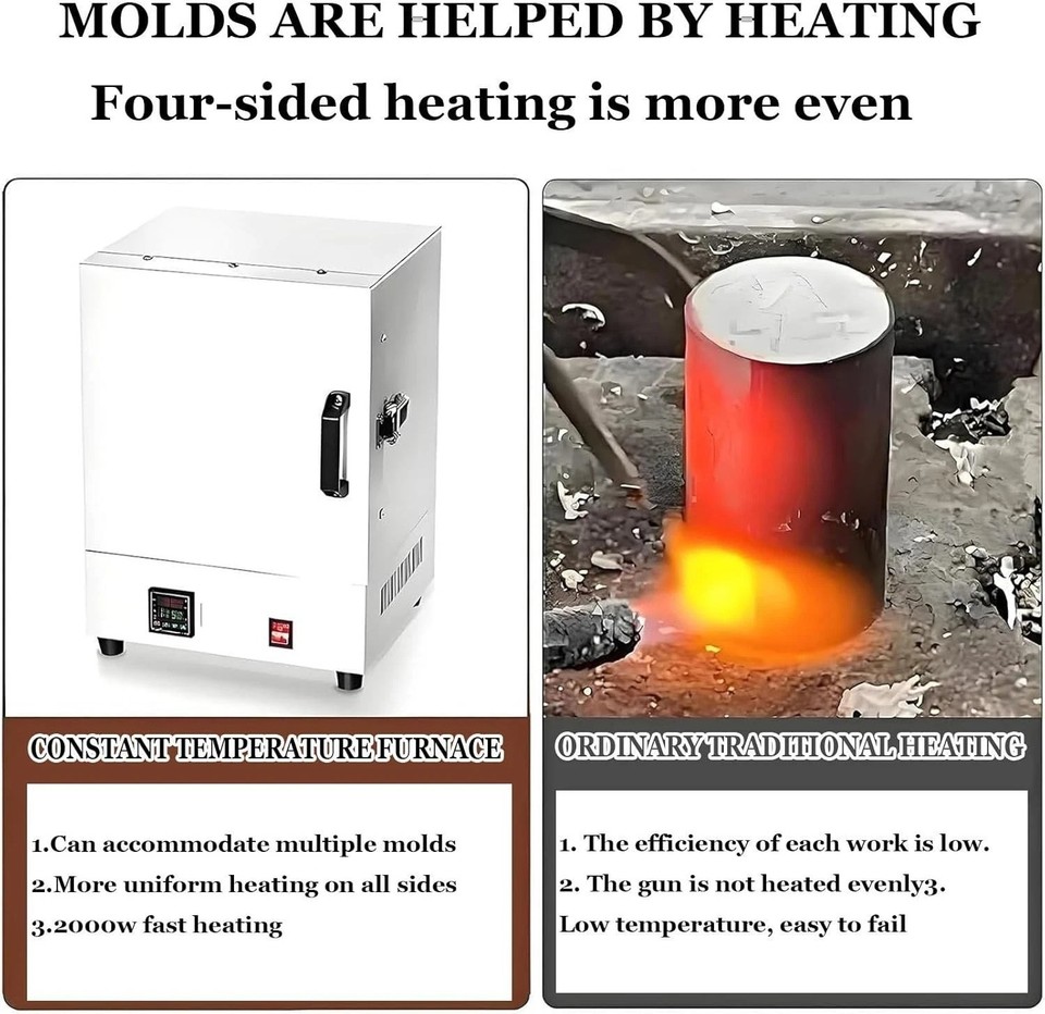2000W Electric Muffle Furnace Oven 4-Side Lab Furnace for Jewelry ...