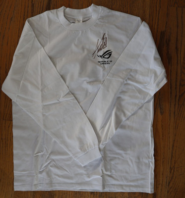 Alan Walker X ASUS ROG Republic Of Gamers signed t shirt white XXL 2XL NEW
