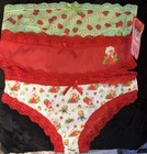 Strawberry Shortcake Panties Lace Soft Stretch M NWT Super Cute 3 Lot Cheeky — photo 2