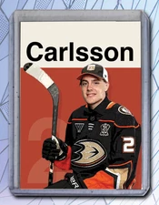 Leo Carlsson Artist Signed Hockey Art Card 4/10