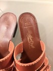 Women’s Open Toe Slip On Sandals, Leather Craft By Premiere, Brown Buckle, Sz 6 — photo 3