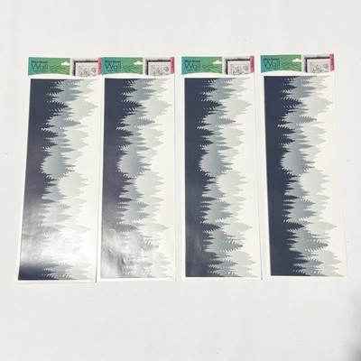 Main Street Wall Creations Border Pine Treescapes Outline 2 Sided Lot of 4