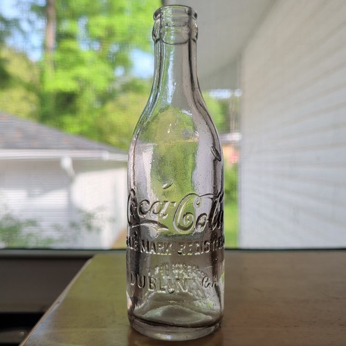 Antique Dublin GA Clear Clean! Mid Script Coca Cola Soda Bottle Georgia BIM