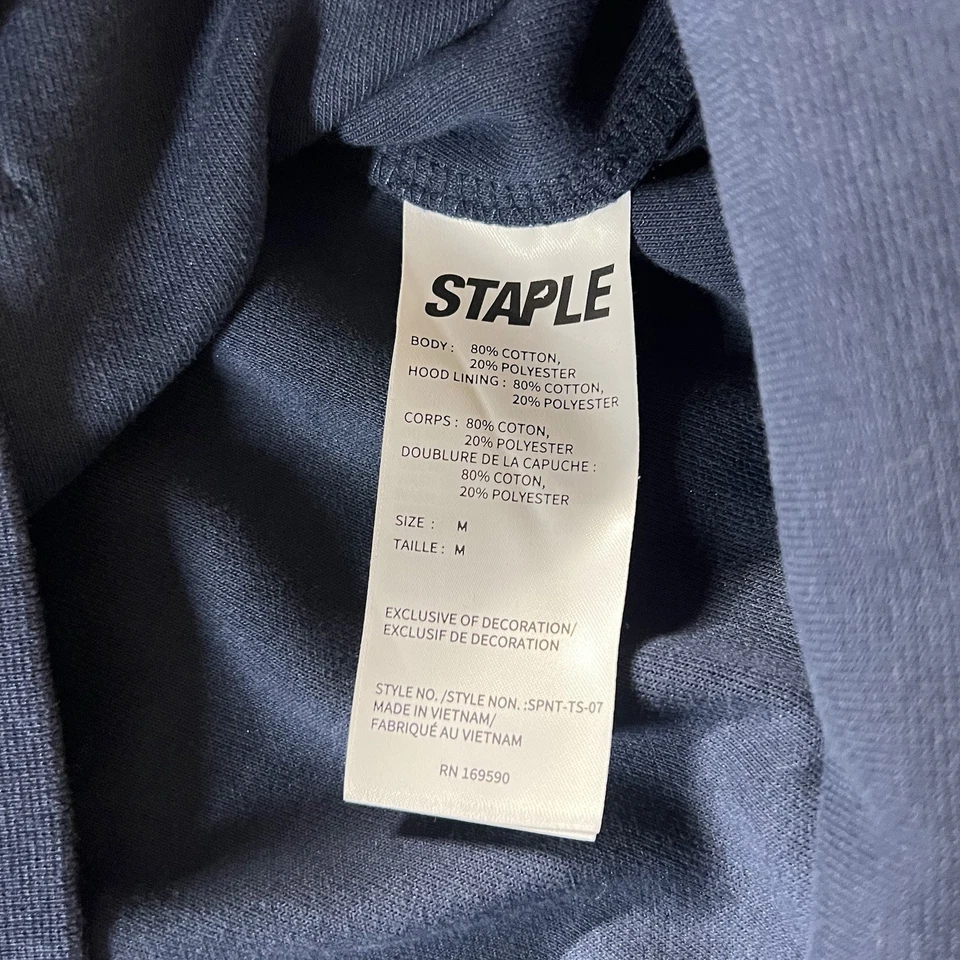 Suéter con Capucha Azul Adulto Unisex Staple Pigeon Talla M Foto 4 de 4