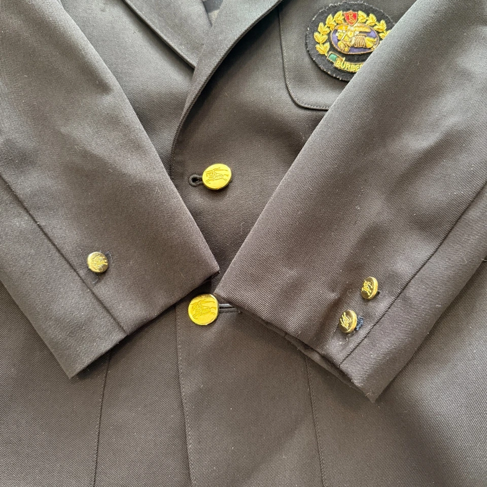 Blazer de lana vintage Burberrys azul marino a cuadros Nova Inglaterra niños 8/9 128 cm Foto 4 de 4