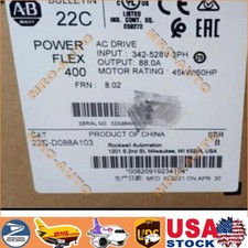 NEW PowerFlex 400 45 kW 60 HP AC Drive Allen-Bradley 22C-D088A103  US Free Tax