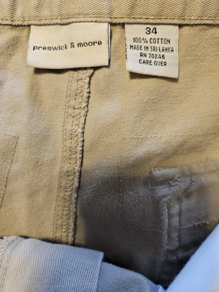 Шорты карго мужские Preswick & Moore желтовато-коричневые 100% хлопок размер 34 - Изображение 3 из 4