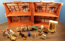 Playmobil Juego Granero~Llevar Granja~Muebles~ 3 Figuras de Acción~ Caballos~ Pato