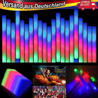 102-1020 Light Up Foam Sticks DJ Flashing Glow Stick LED Wands Rally Rave Batons