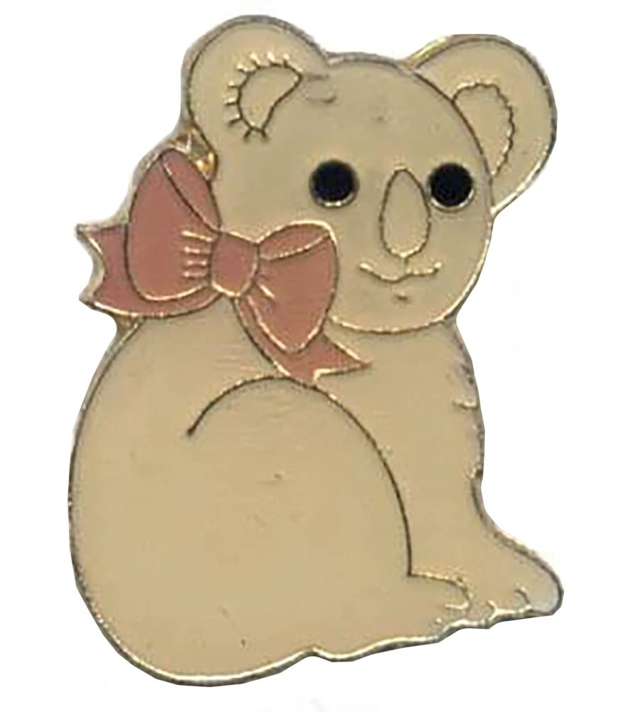 Pack of 50 White Koala Bear Bike Motorcycle Hat Cap Lapel Pin HP197