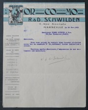 Invoice MARSEILLE 1923 ORCOMO SCHWILDEN typewriter typewriter illustrated 52 thumbnail