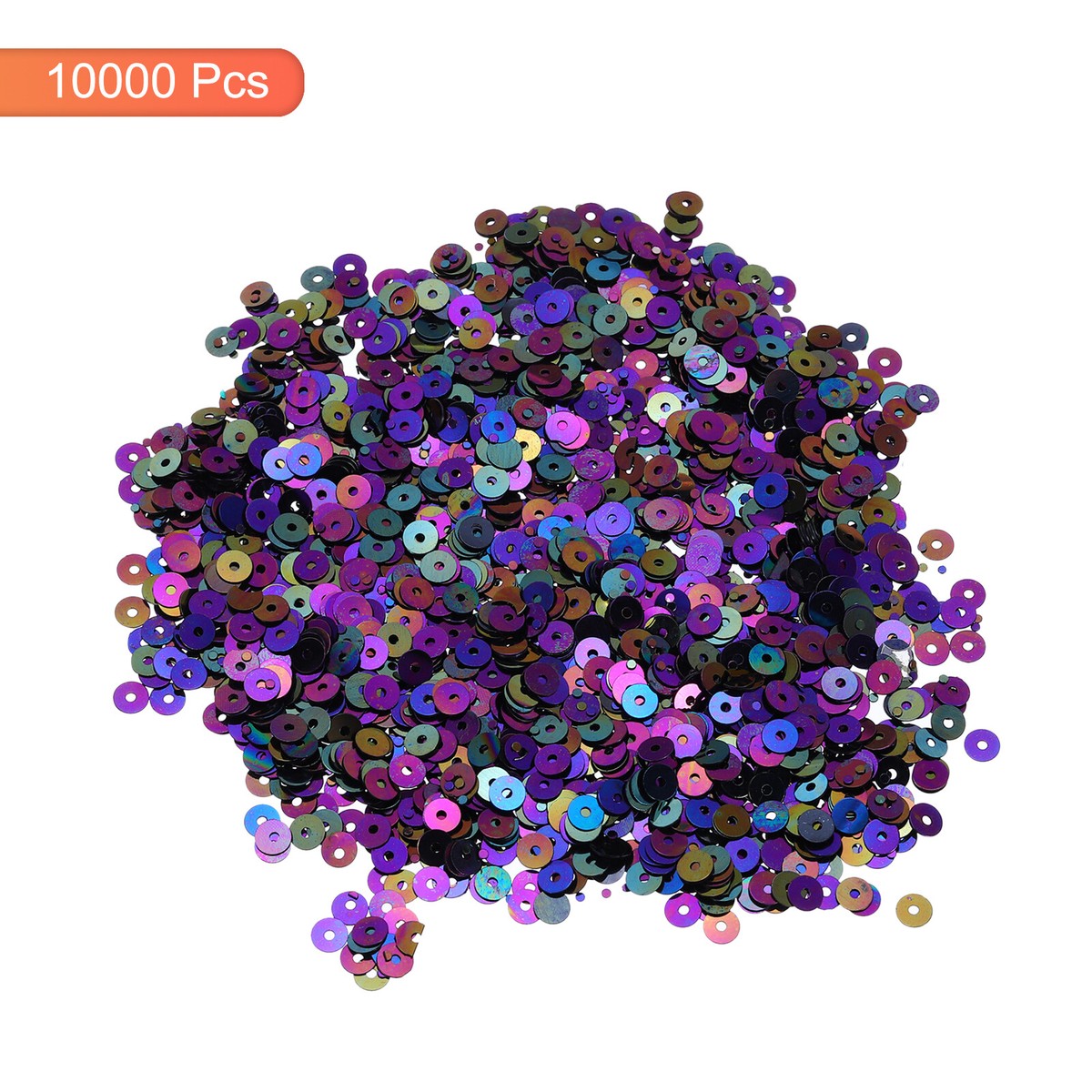 QUARKZMAN 10000 Stück Flache Lose Pailletten 4MM Bulk Cup Pailletten Pailletten Stickerei Pailletten Runde Pailetten mit Löchern für Schmuckherstellung Basteln Nähen Make-up Nagel