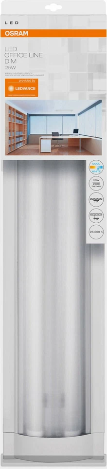 OSRAM LED Büro-Lichtleiste, Klick-Dim über Wandschalter, Länge: 60 cm, Kaltweiß - Bild 3 von 4