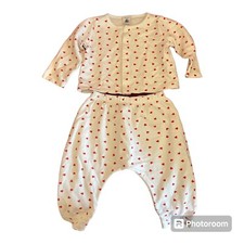 PROMO! Set/Completo con Cuoricini Bimba Neonata Petit Bateau 12 mesi 74 cm