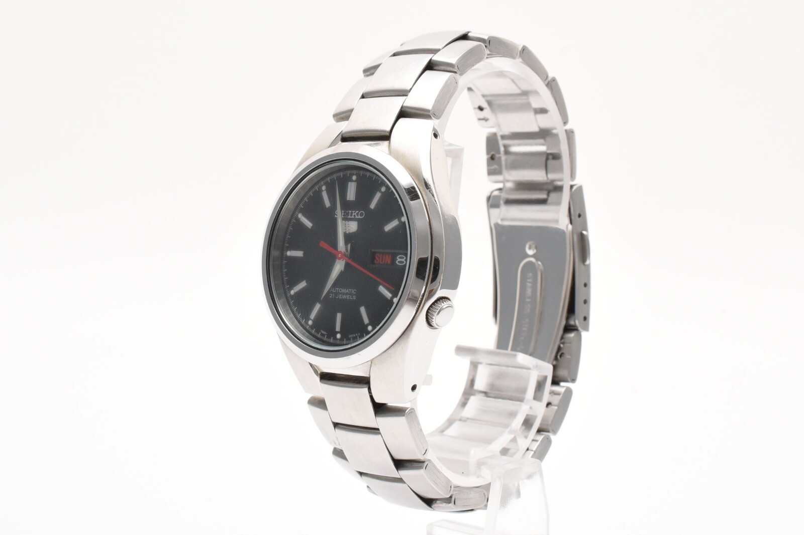 ▶️ [MINT] Seiko 5 7S26-02F0 Black Dial Automatic 37mm Mens Watch From JAPAN #117