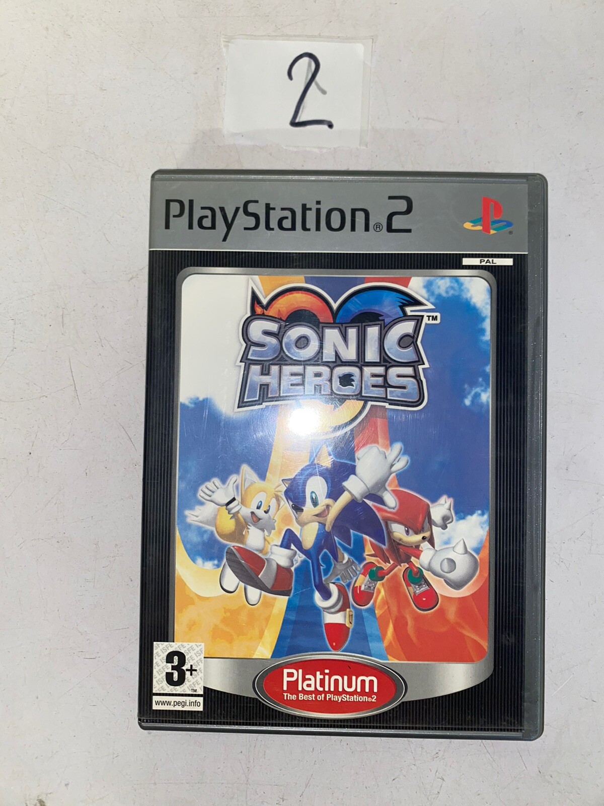 sonic heroes ps2 platinium boitier plus notice sans jeux