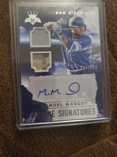 2017 DIAMOND KINGS MANUEL MARGOT DUAL RELICS ROOKIE SIGNATURES #/299 RAYS PADRES