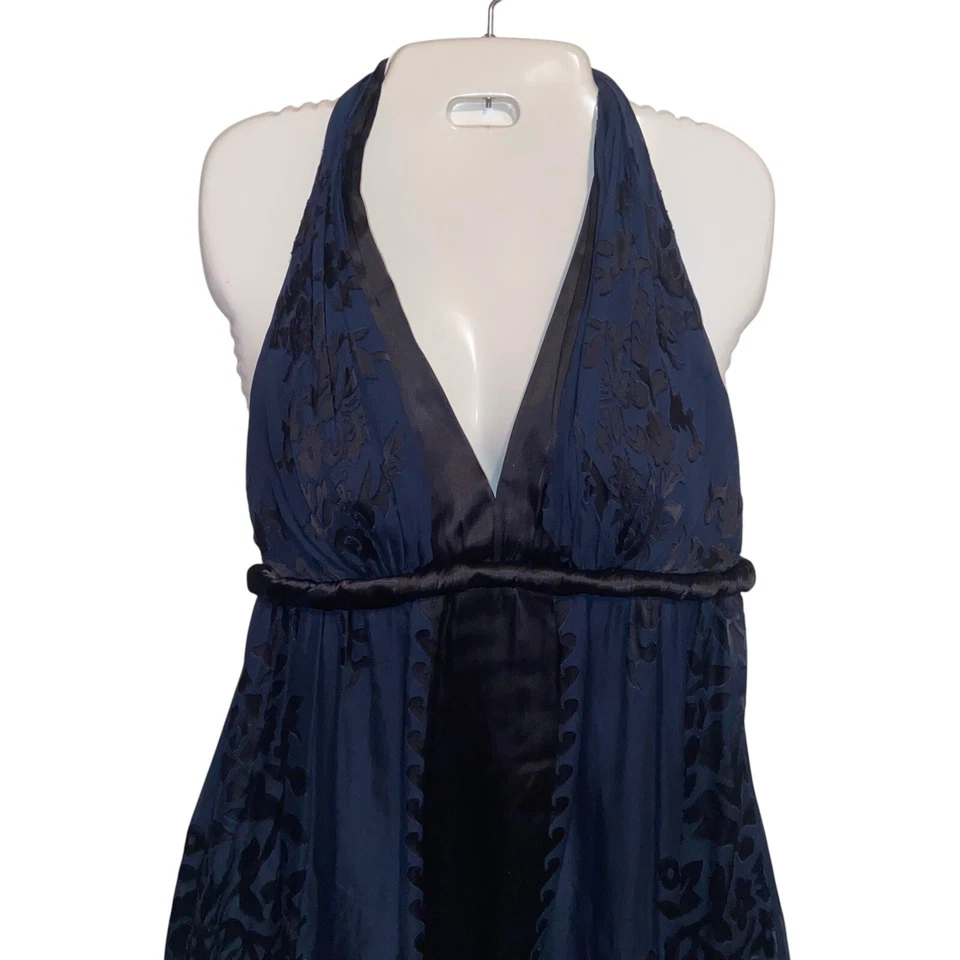 Kay Unger Dress Womens Size 2 Velvet Burnout Silk Prom Formal Fairy Whimsigoth - Image 3 of 4