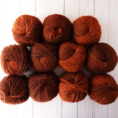 Katia Venus ~ Lot of 11 ~ #6808 Rust/Brown ~ Color Gradient ~ Aran