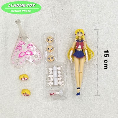 Anime Sailor Moon V Aino Minako Movable Face change Figure Toy Girl Doll Gift