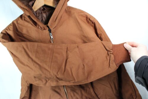 Canvas Active Kapuzenjacke Herren groß braun Arbeitskleidung Taschen Utility USA - Bild 4 von 12
