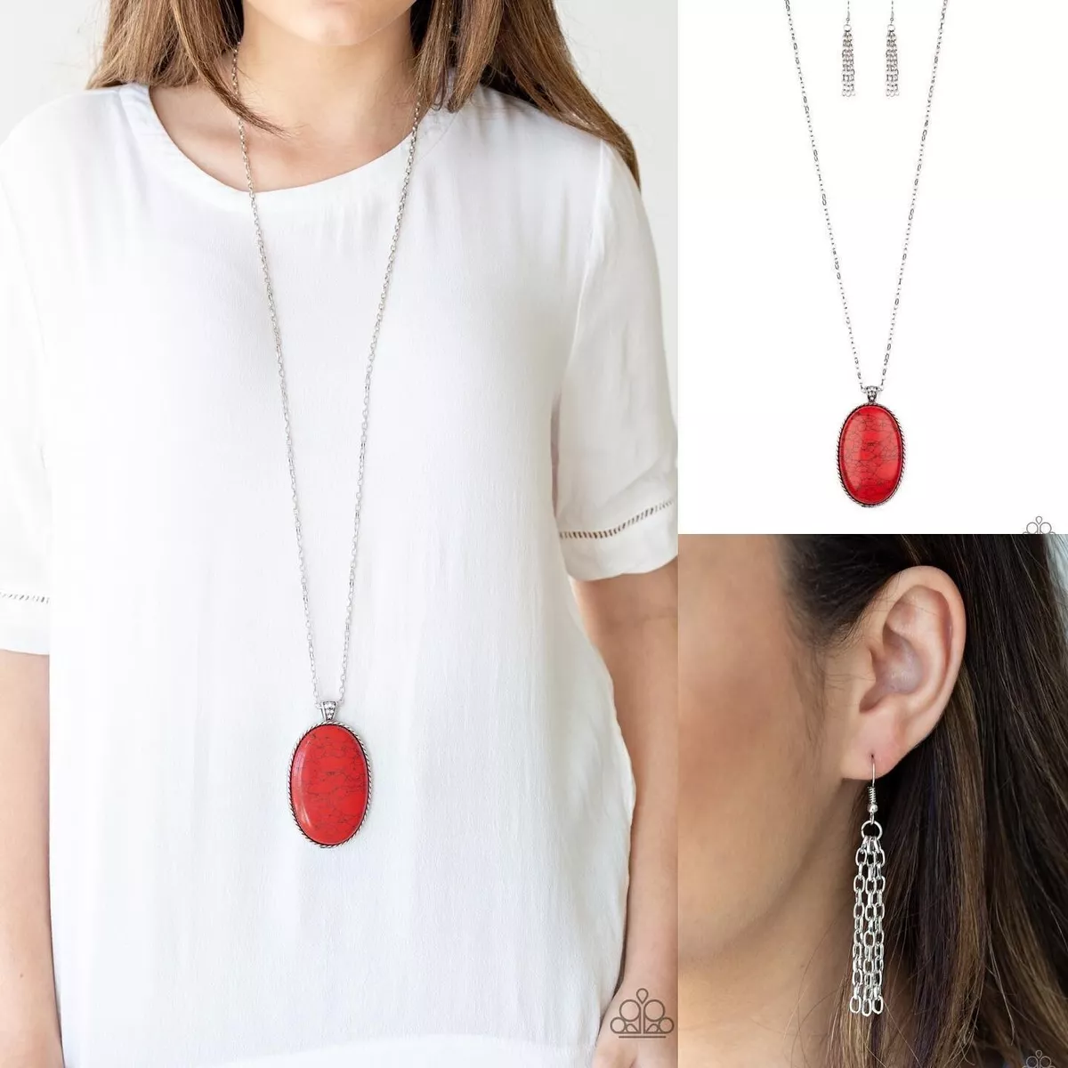 Long red deals necklace paparazzi