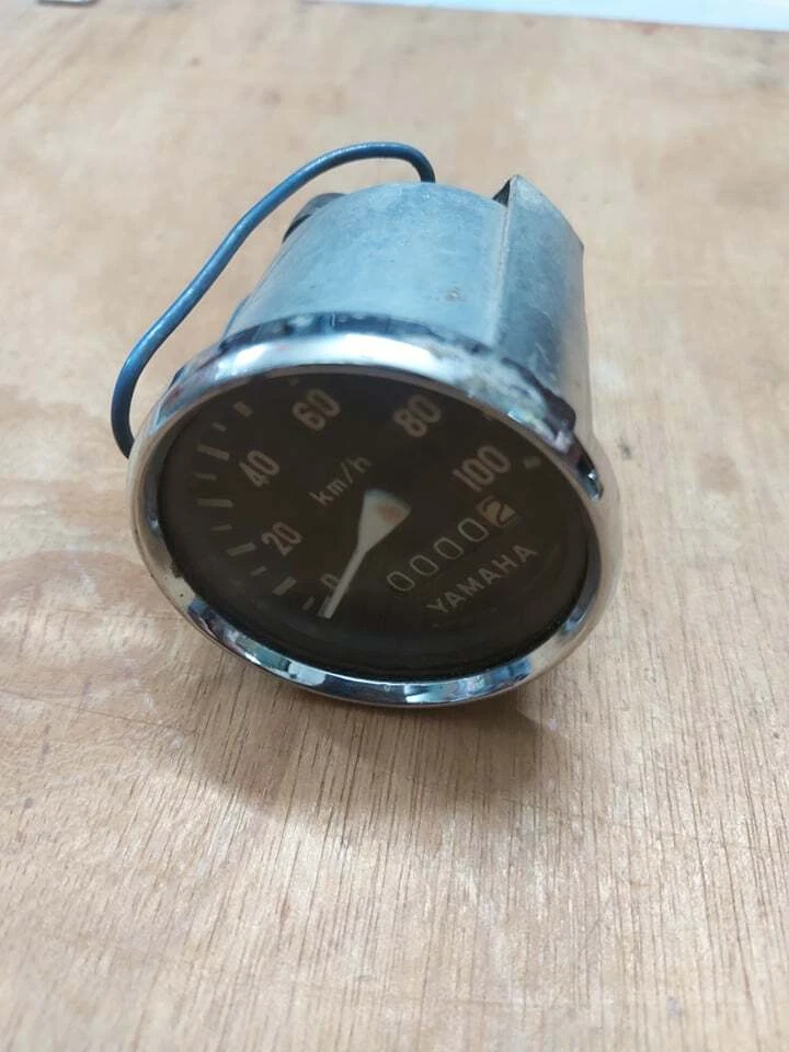 Yamaha 1962 55cc. MJ2-MJ2T CONJUNTO VELOCÍMETRO KM/H GENUINO NOS JAPÓN Foto 2 de 4