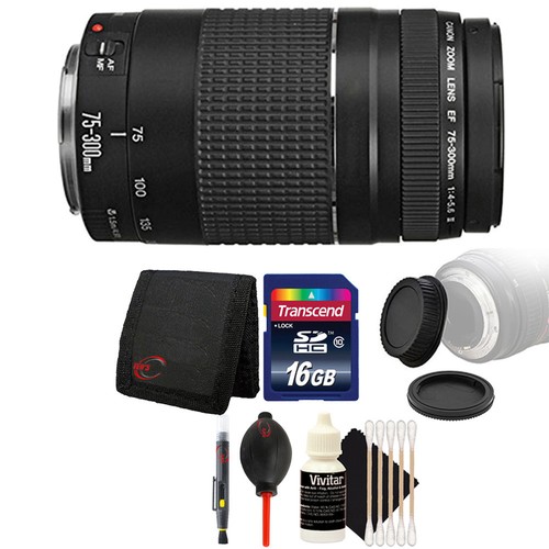 Canon EF 75300mm f/45.6 III Lens + 16GB Accessory Kit for Canon 750D