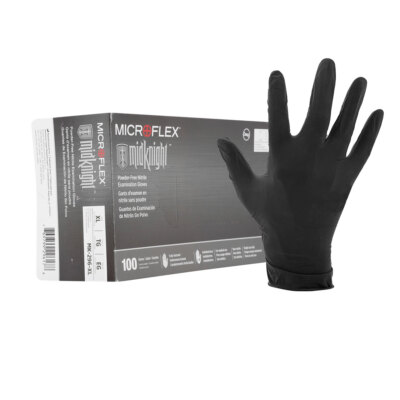 Microflex MK-296XL MidKnight Black Nitrile Gloves - X-Large
