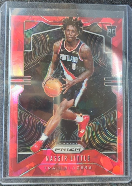2019-20 Panini Prizm #269 Nassir Little Prizms Red Ice Trail Blazers