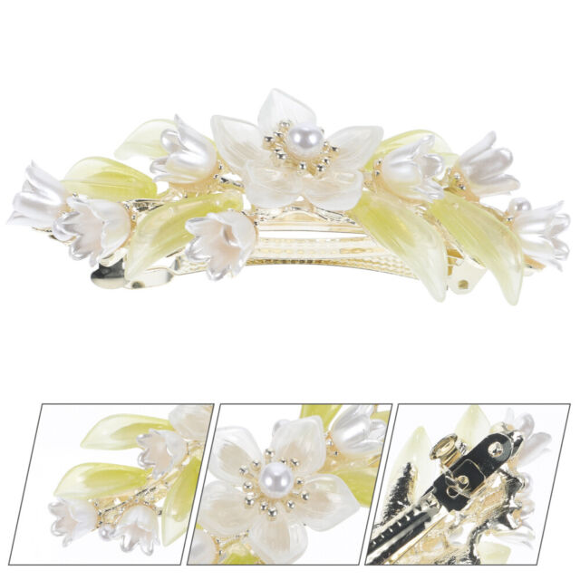 Makeup lily of the valley hair clips Flower Clip Women lily of the valley hair c