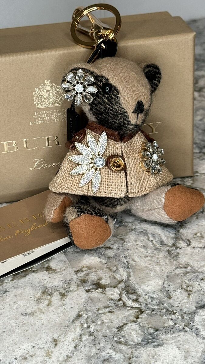 BURBERRY Thomas Bear With Cape & Crystals Bag Charm/Key Ring BURBERRY Thomas Bear With Cape & Crystals Bag Charm/Key Ring