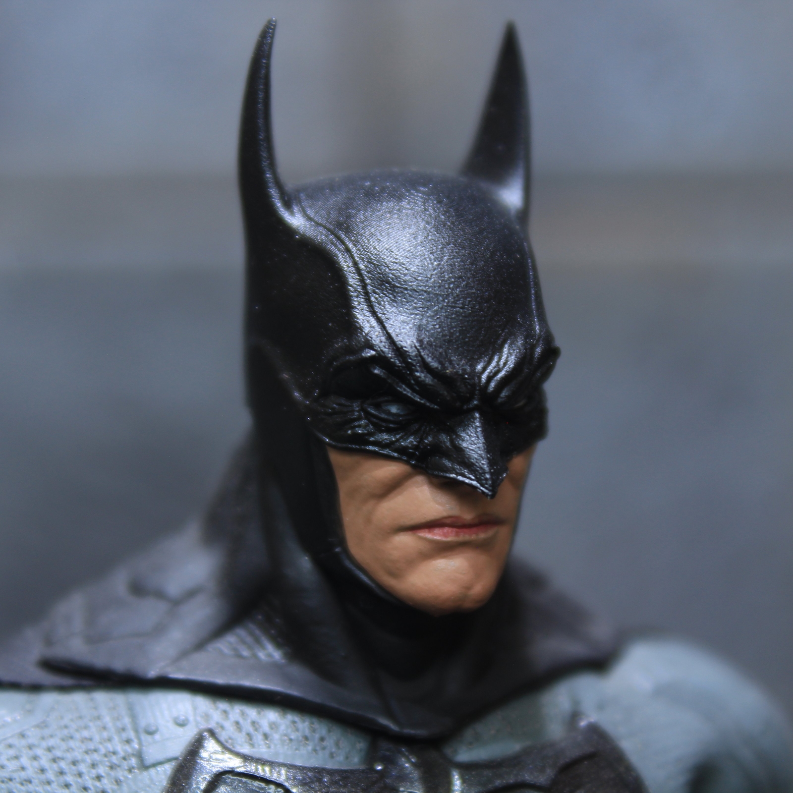 Tête Sculptée Batman DC - Échelle 1/12, Résine, Signée Christian Bale (U.S. Duty Free) - Pour Figurine McFarlane Mezco