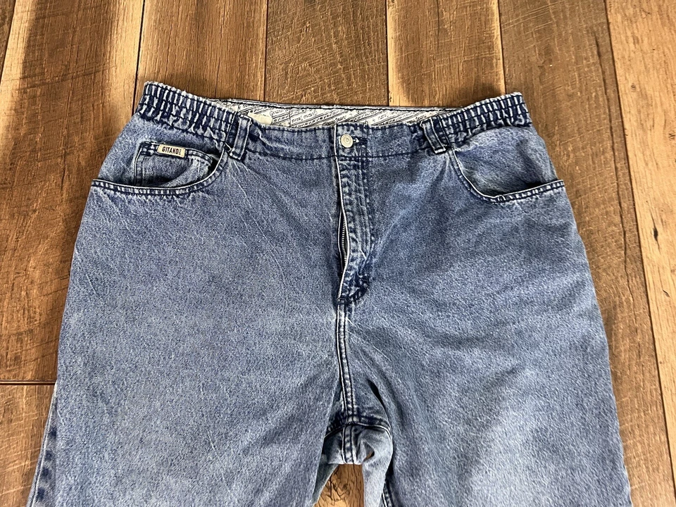 Vintage Gitano Jeans Womens 20W Blue Denim Elastic Waist - Image 2 of 4