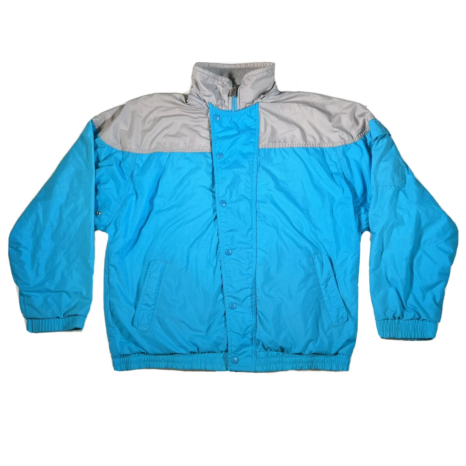 SACAI X NIKE Giacca a vento Nike vintage anni 90 grigia etichetta taglia large blu e grigia full zip bottone