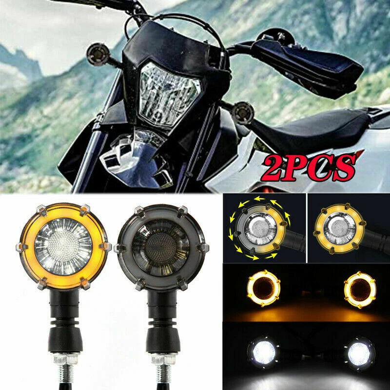 Luz intermitente LED de giro para motocicleta 2 piezas para Honda Shadow VT750 VT1100 Foto 3 de 4