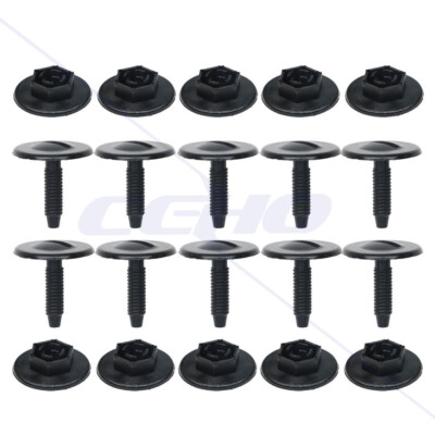 Bumper / Grille Push Type Retainers and Nuts 10 pcs - For GM 11610747/11610748